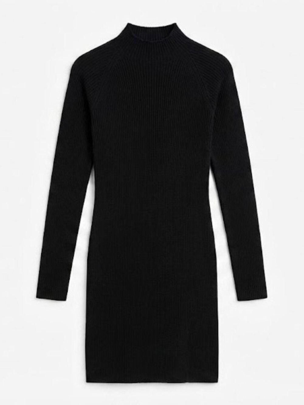 ARITZIA WILFRED Black Ribbed Long-Sleeve Bodycon Dress - Picture 2 of 10